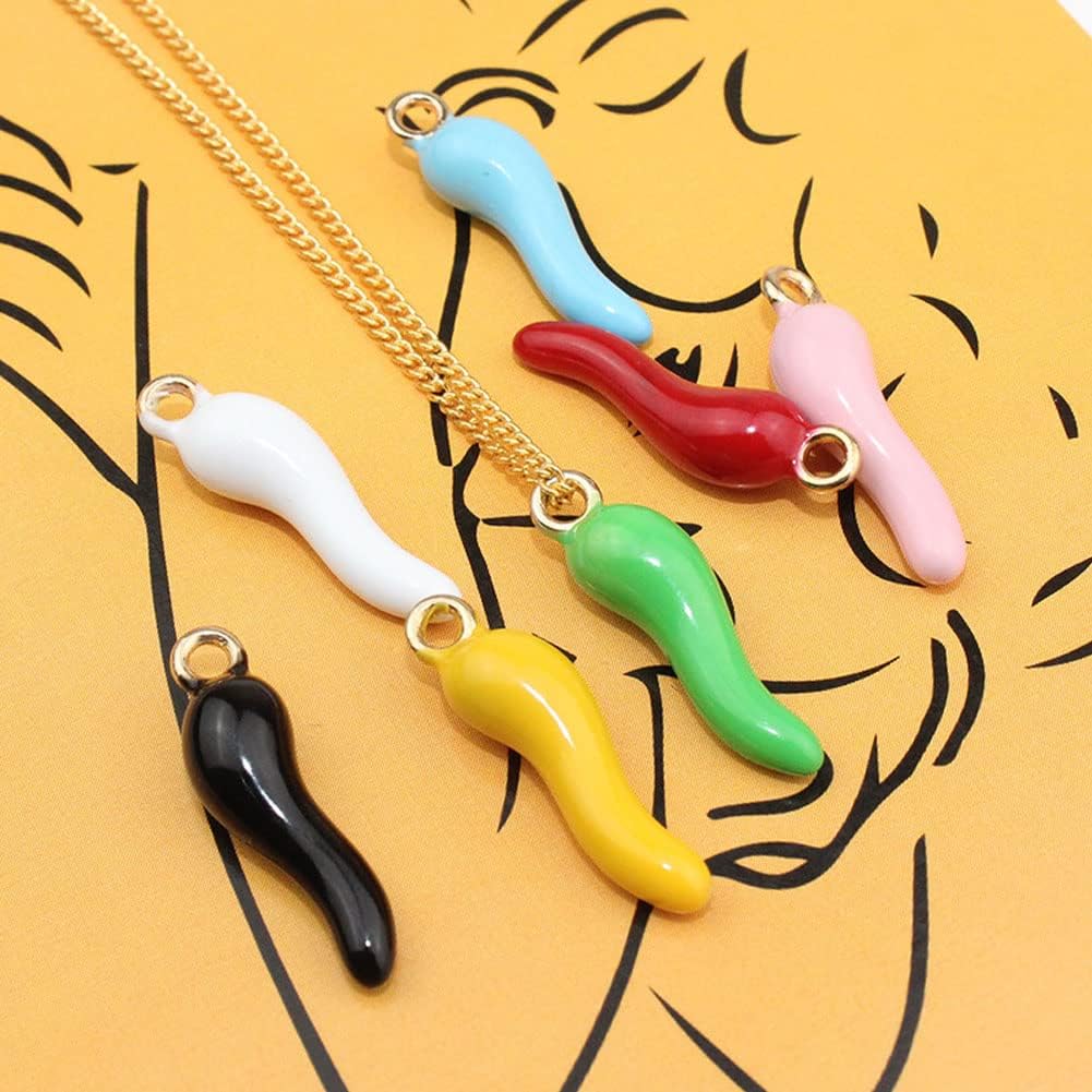 

Colored Chili Peppers Jewelry Making Charms 21 Pcs Creative Alloy Chili Pepper Charms Pendant for DIY Jewelry Making Accessory