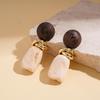 European Retro Geometric Resin Wrapped Earrings: High-End Autumn Winter Style for Women