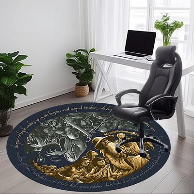 1pc The Lord of the Rings Office Round Area Rug, Under Office Chairs Bedroom Living Room Home Decor A1022182