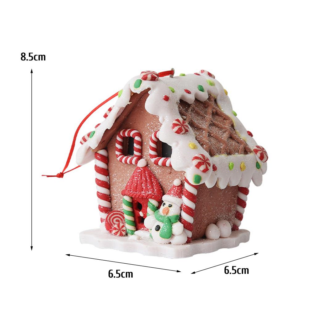 Christmas LED Light Up Candy House Snow House Small Pendant Ornament Decoration
