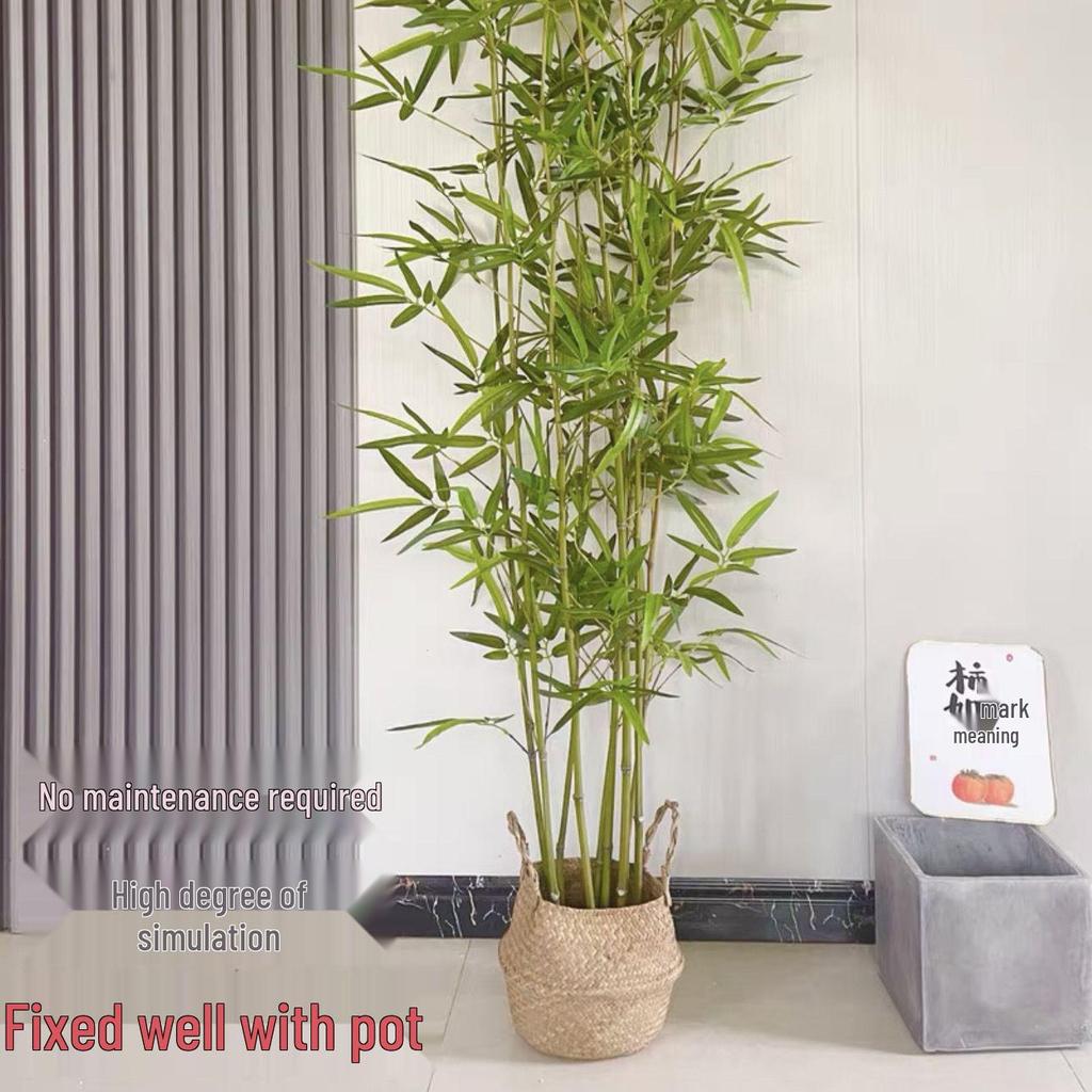 Indoor/Outdoor Fake Bamboo Partition Screen - Decorative Bamboo Bonsai Wall for Landscaping