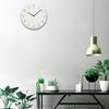 Modern 12Inch Decorative White Wooden Wall Clock Battery Operated Quiet Quartzs Movement for Living Room Bedroom Office