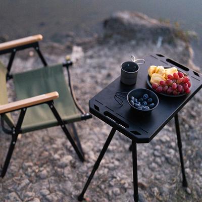 Mesa de Camping Plegable Altura Ajustable Mesa Auxiliar Aleación de Aluminio Mesa Táctica para Exterior Interior Picnic Barbacoa Senderismo