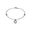 Heart Pendant Silver Vintage Matte 925 Silver Bracelet Women Bracelet Black 678905-J89B0-9515