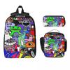Set di 3pz Zaino Divertente Garten Of Banban per Bambini Set Astucci Set Zaini con Portapranzo Per Studenti Scolastici Daypack