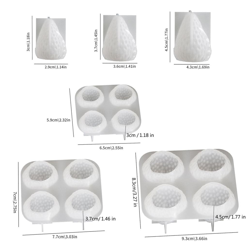 Premium Strawberry Silicone Mold For DIY Creations Durable And Easy To Demold Perfect For Beginners And Professionals