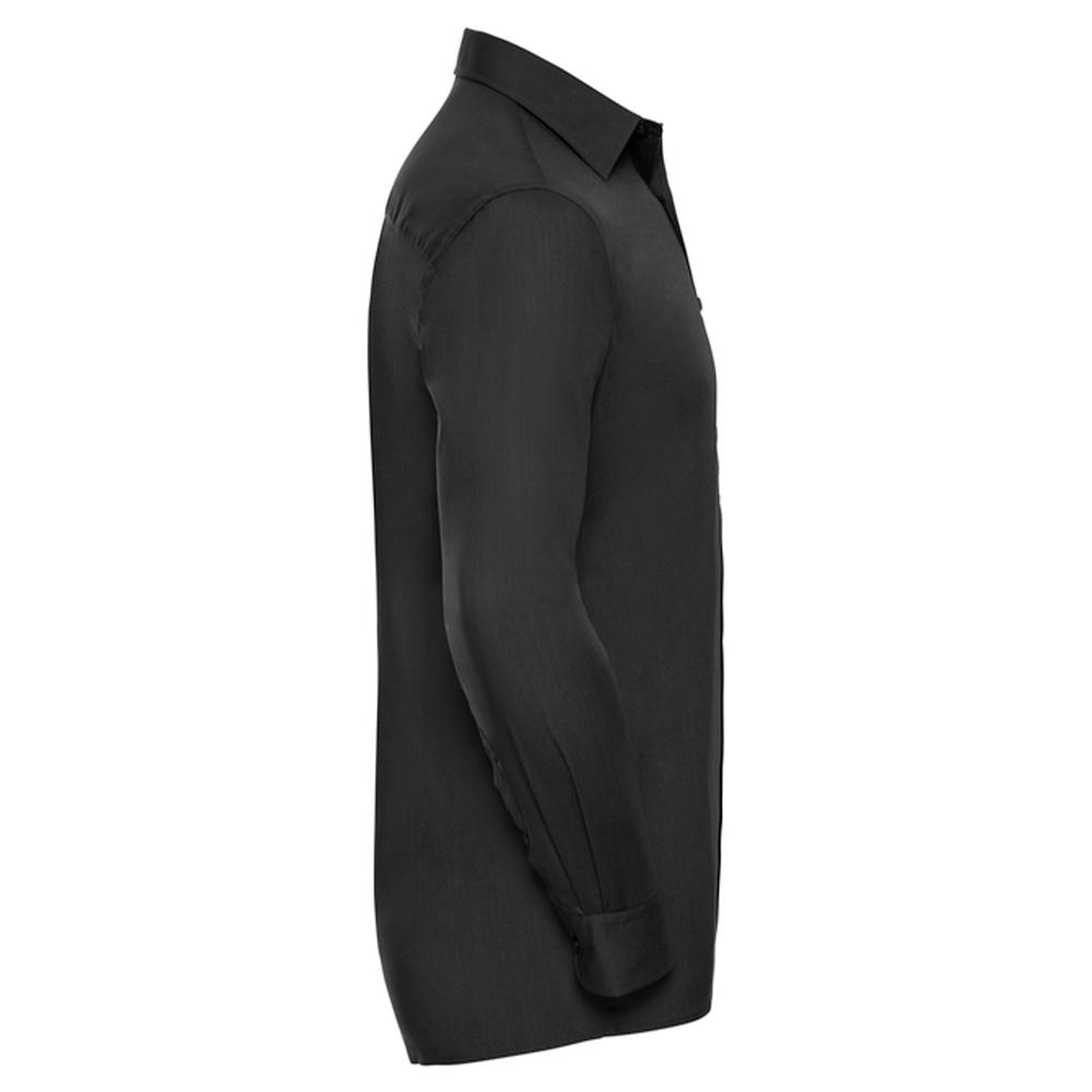 Russell Collection Mens Classic Cotton Poplin Long-Sleeved Shirt