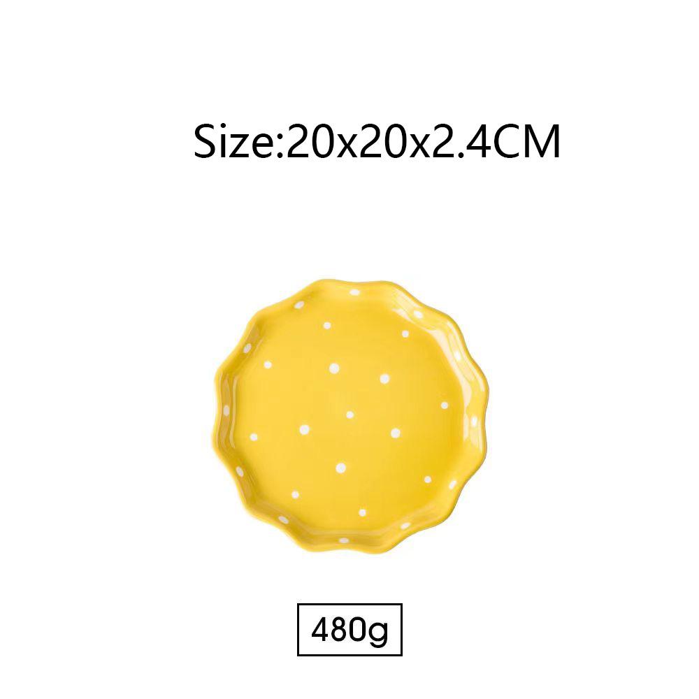 

Nordic Dining Plate Wave Dot Red Plate Блюда для сервировки салата десерта торта фруктовой еды стейка Тарелка Кухонные принадлежности