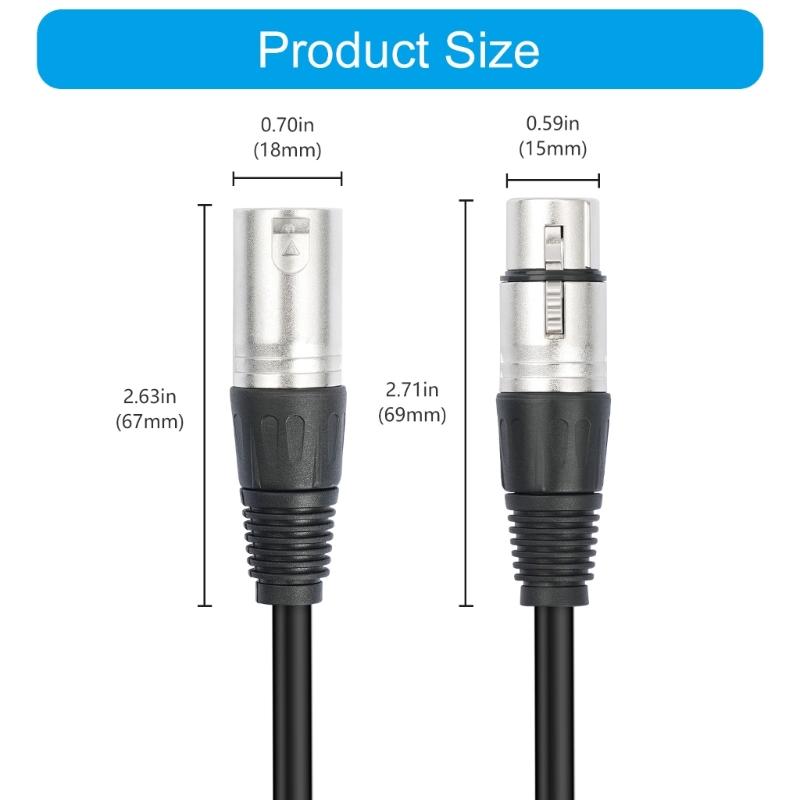 Professional 3Pin Splitter Cable Alloy Connectors Coppered Noise Less Studio Live Auditory Signal Distribution