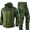Winter Outdoor Men's Training Suit Tactical Camouflage Assault Plush Waterproof Adventure Skiing Jacket Travel Clothing Workwear