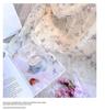 2025 Summer Floral Chiffon Dress: Puff Sleeve, Waist-Slimming, Short Sleeve