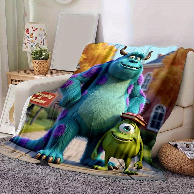 

1pc, Soft and Cozy Monster University Blanket - Perfect for All Seasons, Soft Flannel Throw Blanket - Versatile & Cozy for Bedroom, Living R 100x150cm