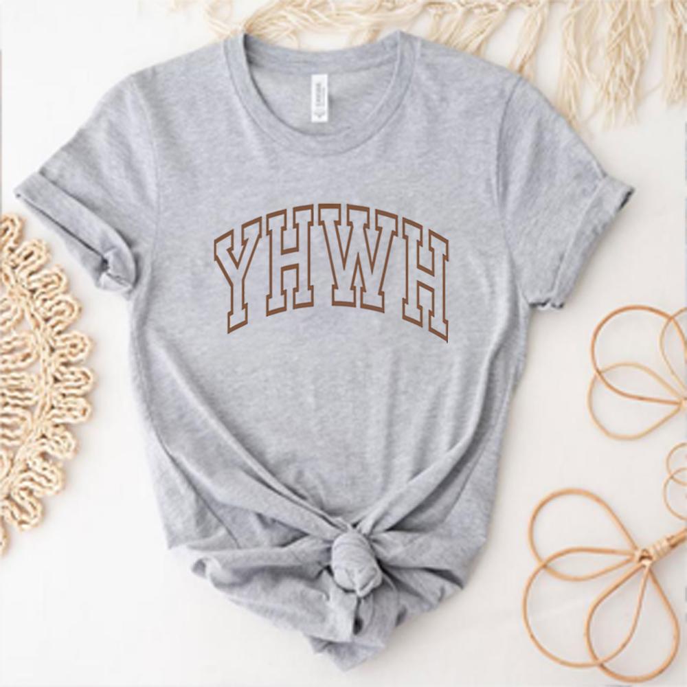 Varsity YHWH T Shirt Christian Shirt Aesthetic Christian Apparel YAHWEH Top Jesus Streetwear Merch Church Tee Christian Gift S