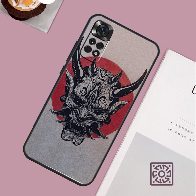 

Японская маска демона Они Хання Чехол для Xiaomi Redmi Note 14 12 11 10 13 15 Pro Plus Redmi 15C 15 13 10C 12C 13C 14C Чехол Redmi Note 15 Pro 5G