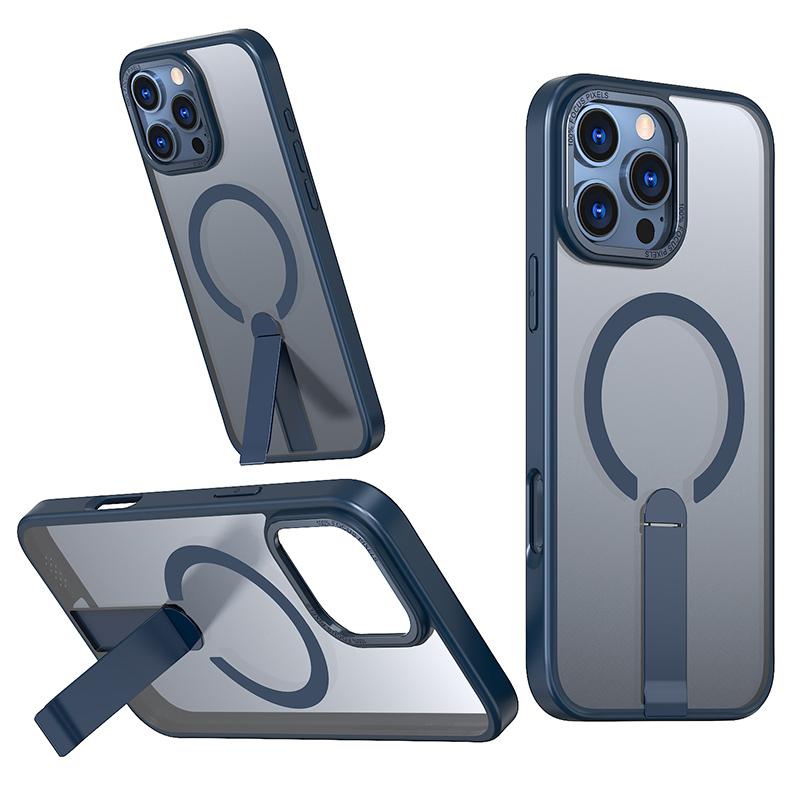For Magsafe Magnetic Wireless Charging Metal Bumper Phone Case For iPhone 16 Pro Max E 14 11 12 13 15 Pro Max Hard PC Back Cover