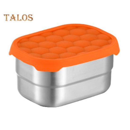 Stainless Steel Snack Containers for Kids Leak Proof Toddler Food Container with Silicone Lids Stackable Metal Lunch Box for School And Daycare