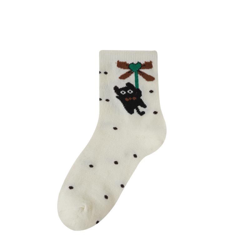 

3D Мультяшні Милі Зручні Дихаючі Антибактеріальні та Дезодоруючі Шкарпетки для Жінок з Конями, Ведмедями, Собаками, Котами та Пандами one size