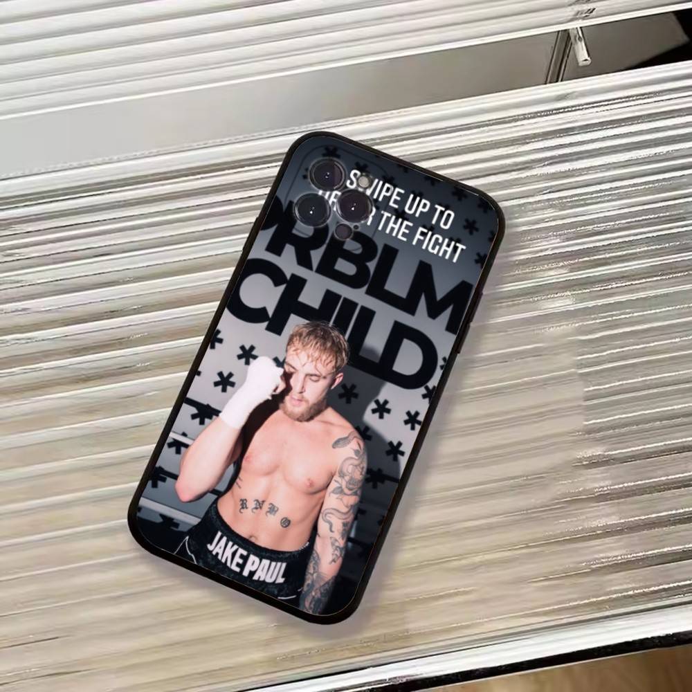 Boxing Star J-Jake Paul Phone Case For iPhone 17,16,15,14,13,12,11 Plus,Pro Max,XS,Soft Black Cover
