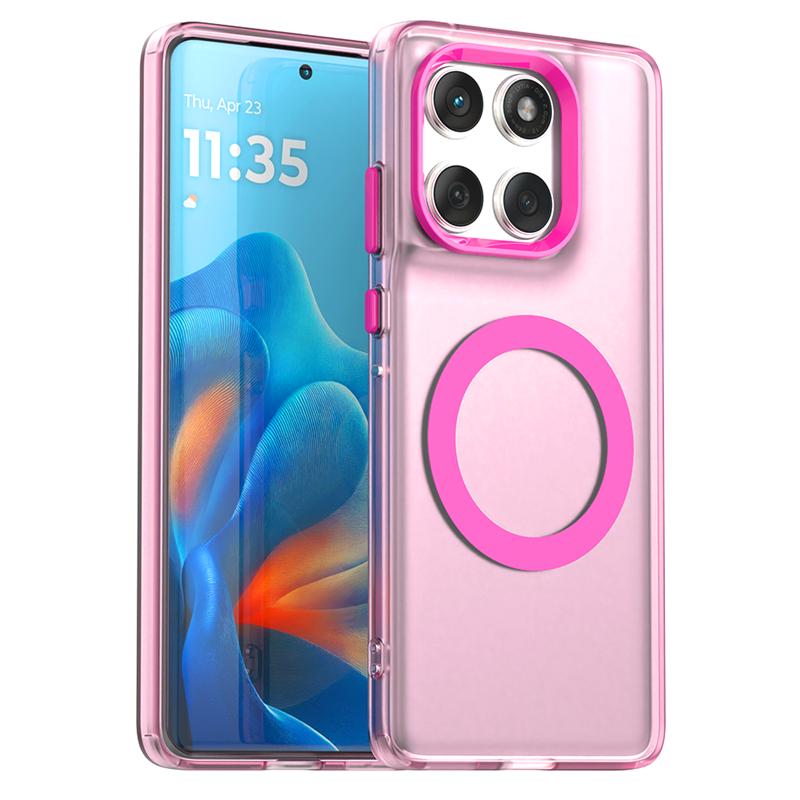 Magnetic Adsorption Wireless Charge Case For Motorola Edge 60 Transparent Phone Case Moto Edge 60 Case For Moto Edge 60 Fusion