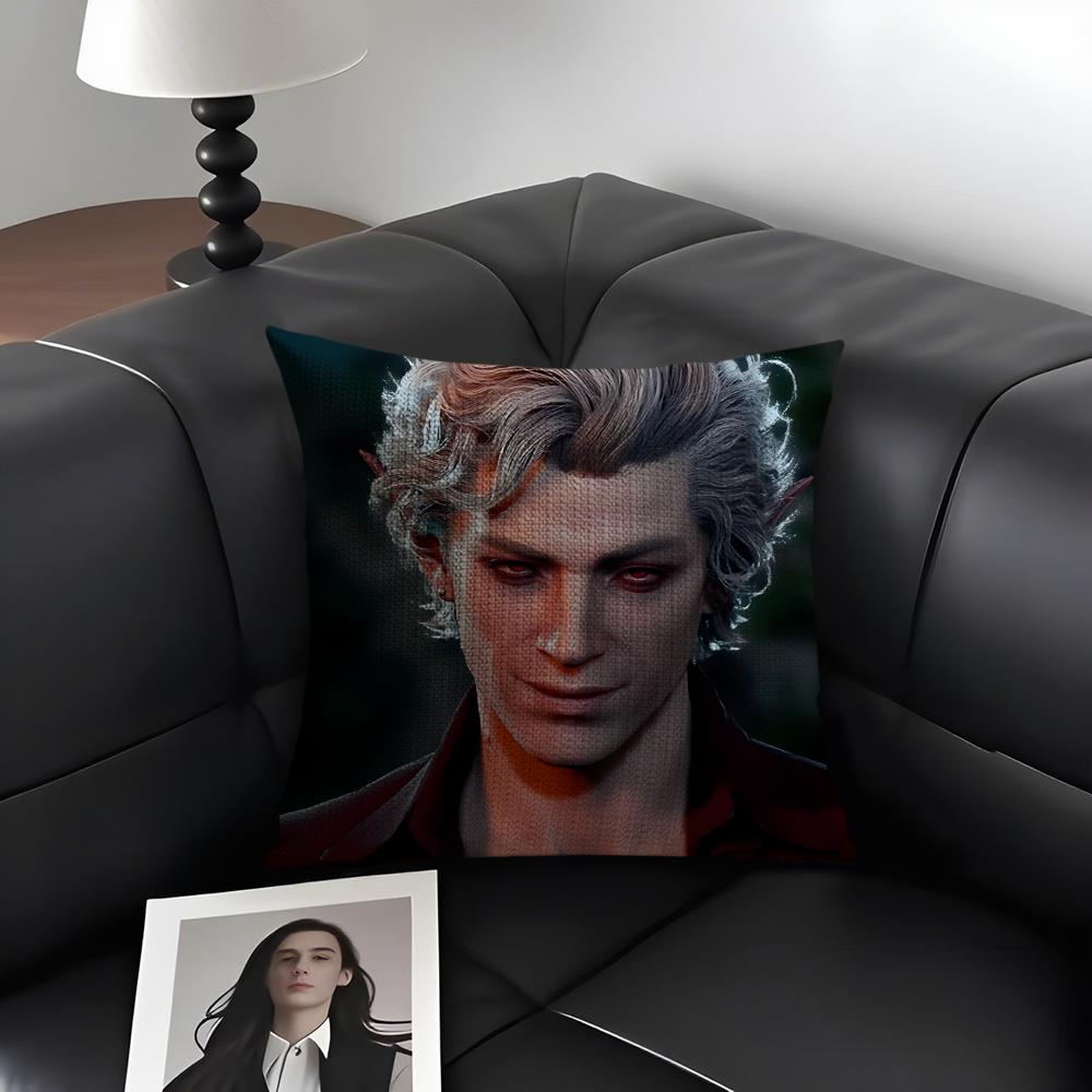 

AAstarion Game Cushion Cover Natural Linen Organic Fabric DoubleSided Printing Sofa Home Decor Gift Pillow Case 30x30cm