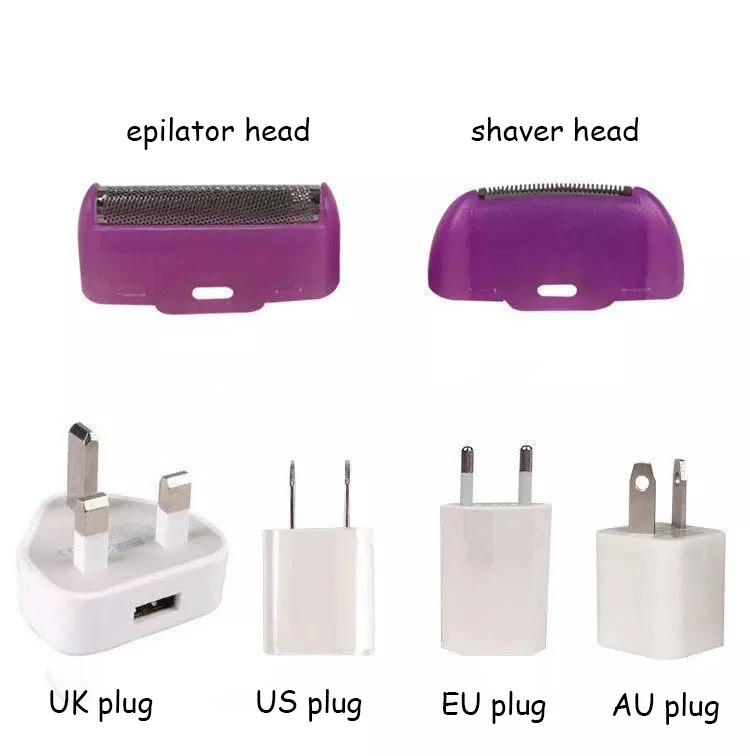 USB Wiederaufladbarer 2 IN 1 Haarentferner Smooth Touch Entfernung Schmerzlos Licht Sicher Sensor Rasierer Frauen Laser Epilierer Trimmer