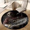 Chainsaw Killer,Horror Movie Character Chair Mat Round Rug Office Carpet, Machine Washable, Non Slip, Suitable for Living Rooms, Bedrooms