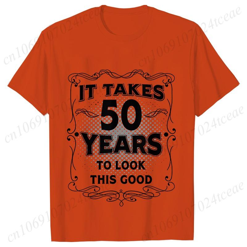 Summer Fashion Men's T-Shirt Funny 50th Birthday 3D Printed Short Sleeve Tops Unisex Casual Loose Oversize Outdoor Clothing