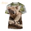 T-Shirts 3D Print Kawaii Animal Koala Summer O-Neck T Shirt Casual Boys Girls Tops Oversized Fashion Kids