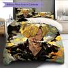 Sanji Black Suit Classic Look Pattern Bedding Quilt Set Home Decoration Gift (1 * Duvet Cover + 2 * Pillowcase Without Core)