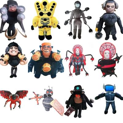 Skibidi Toilet Titáni Clockman Muž s vrtačkou TV Muž Reproduktorový Muž Gman Plyšový Vylepšený Muž s vrtačkou MluvčíKameraman Plyšové zvířátko