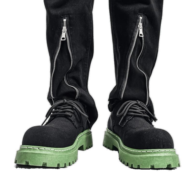 Men's shoes 2025 spring new British style casual versatile men's thick-soled wear-resistant retro big head leather shoes tide