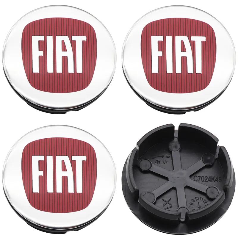 4ks 50mm 3D logo automobilový znak Krytky středových krytů kol auto Ráfek úprava prachotěsné kryty znaků stylingové doplňky Pro FIAT