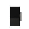 Stylish TV cabinet, low panel. High-gloss white and black, 200 cm, LED lighting. Living room furniture. Modern design. Elegant glass surface.