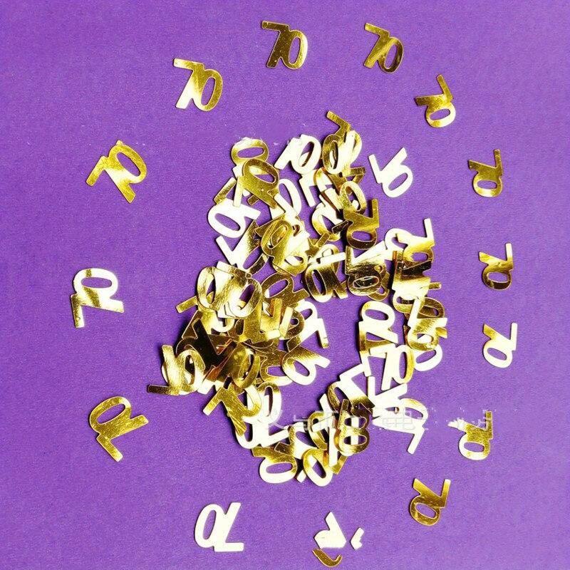 2Bags Sparkling Happy Anniversary Confetti Number 50 60 70 80 Years Couple Anniversary Party Tabletop Table Scatters Decoration