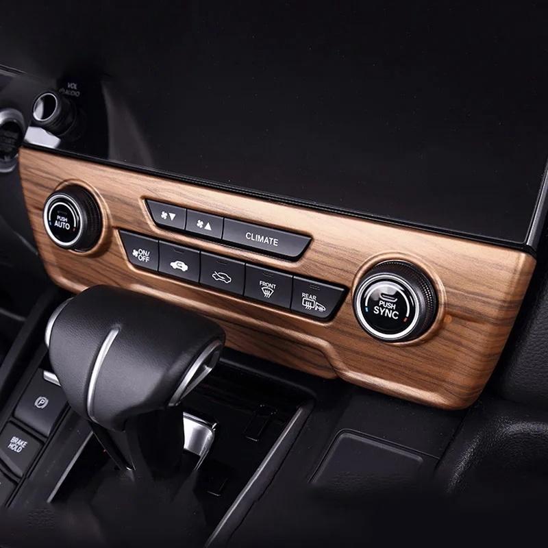 For Honda CRV CR-V 2017 2018 2019 2020 2021 ABS Chrome Car Air Conditioning Control Knob Panel Trim Cover Interior Accessories