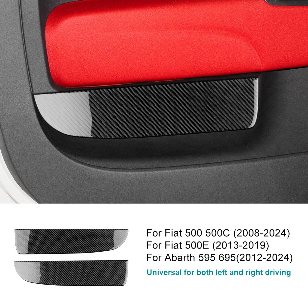 

Soft Carbon Fiber Sticker For Abarth 595 695(2012-2025)/Fiat 500 500C(2008-2025)/Fiat 500E(2013-2019) LHD RHD Car Door Decor For Fiat 500e 13-19