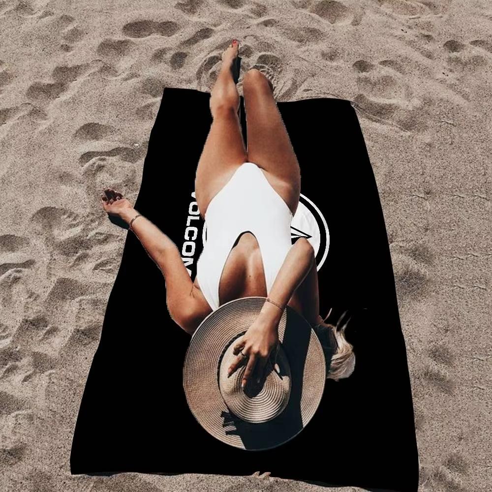 Volcoms Anime Logo Beach Swimming Towel Soft Absorbent Towel Gifts for Kids Travel Camping Gym