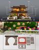 moin moin Dollhouse Miniature DIY Kit Scale Large Chinese Style Mansion with Hobby Gift for Adults and Birthday Gift LED Light Acrylic Case Music Box
