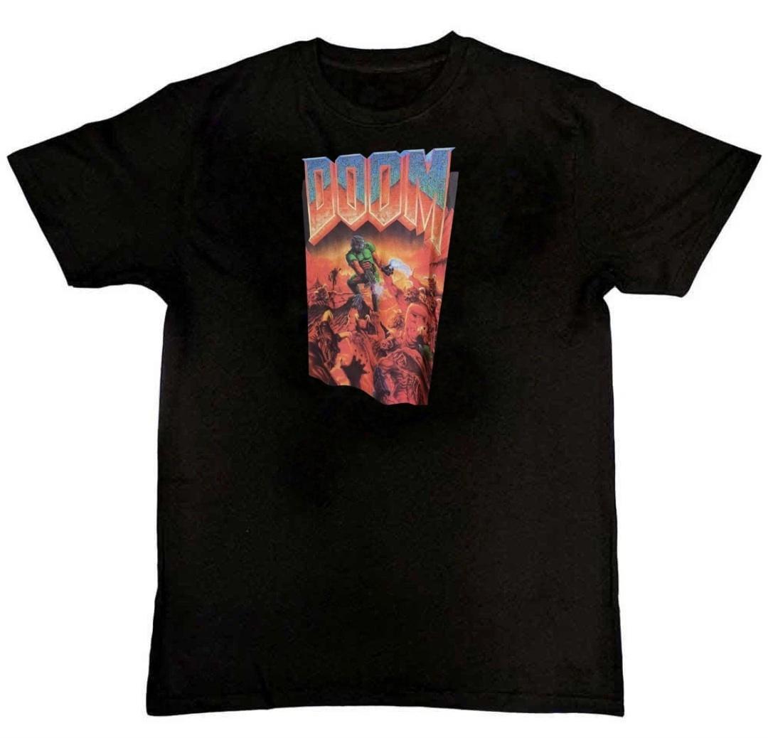 Doom Bethesda Game Graphic Print Mens T-Shirt XXXXL