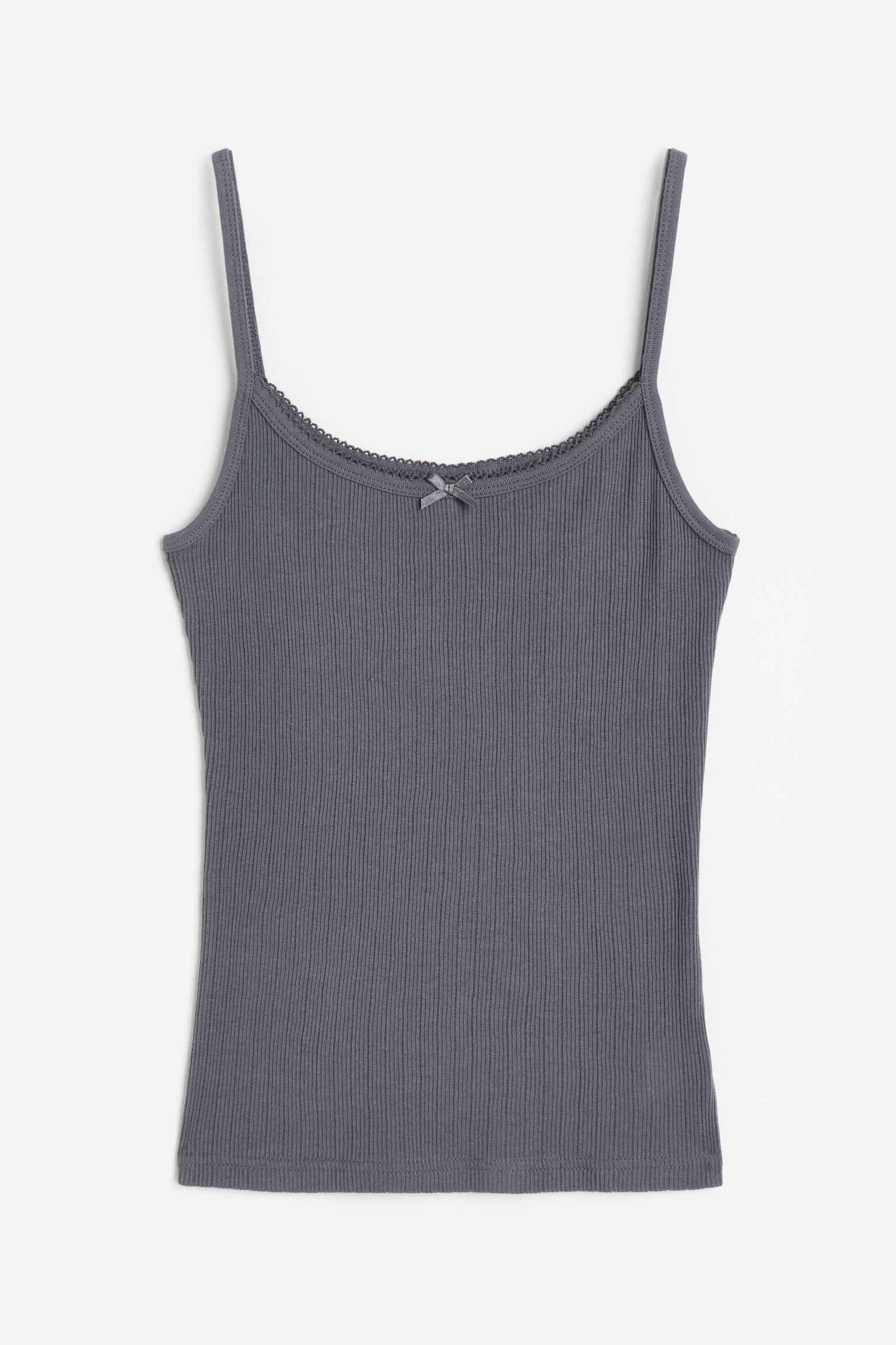 

Picot-trimmed strappy top