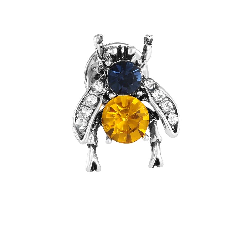 

Personality Fly Shaped Crystal Brooches Funny Housefly Rhinestone Pins Backpack Bag Clothes Badge