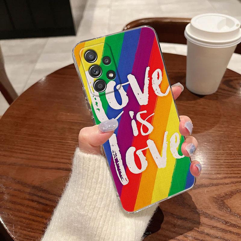 Gay Pride Flag Lesbians LGBT For Samsung Galaxy A55 Case A54 A52 A53 5G A15 A14 A13 A21S A23 A51 A34 A35 A33 A32 A72 Phone Cover