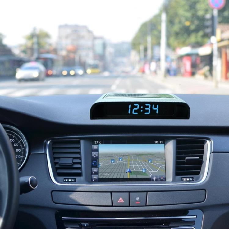 Innovative Solar Rechargeable Car Clock with After Dark Visibility Solar Charged Clock Essential Accessory for Vehicle