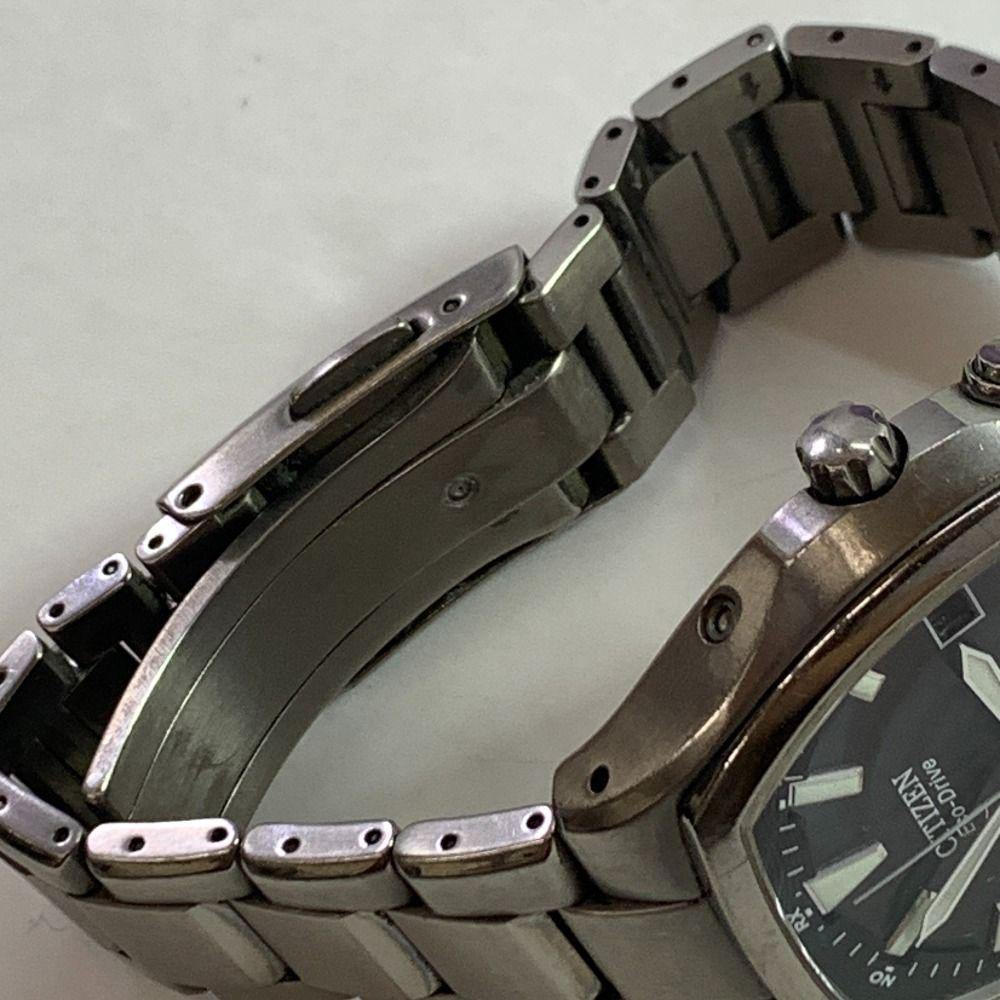 Used 04w6674[Used] CITIZEN Citizen ATTESA E411-T006728 Eco Drive Solar Radio Roll Black Dial SS Tonneau Type Watch [Hachioji Store]