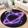 1pc Galaxy Rings Office Round Area Rug,  Mat Suitable ForOffice, Under Office Chairs Bedroom Living Room Home Decor, Room Deco