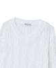 AWESOME STUDIO Distressed See-Through Long Sleeve Knit White