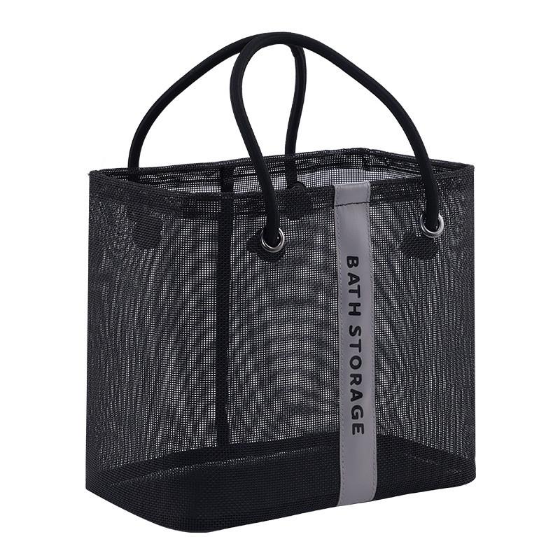 Mesh Travel Toiletry Bag With Large Capacity For Bathroom And Gym Use