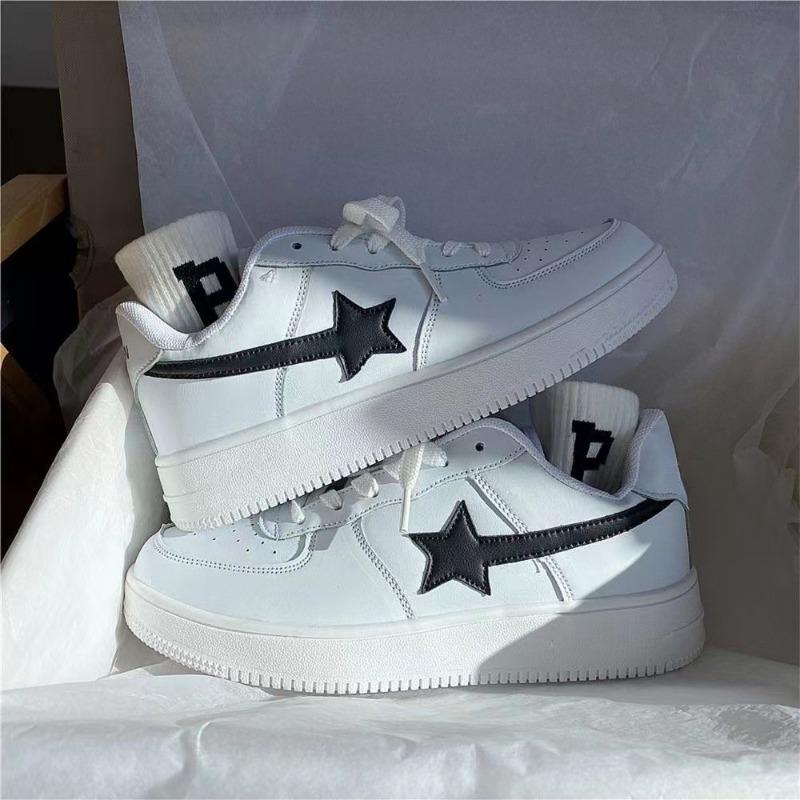 Fashion Women Casual Sneakers Personalized Skateboard Flat Shoes Fashion Women Running Shoes Female Tennis Trainers White Walking Shoes