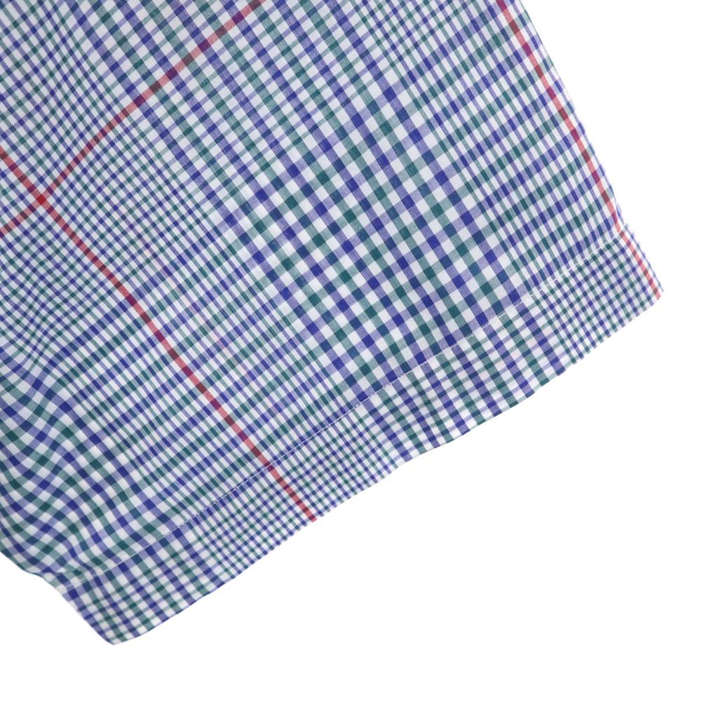 L.L.BEAN 80s Vintage Check Pattern Short Sleeve Button Down Shirt Men's Used