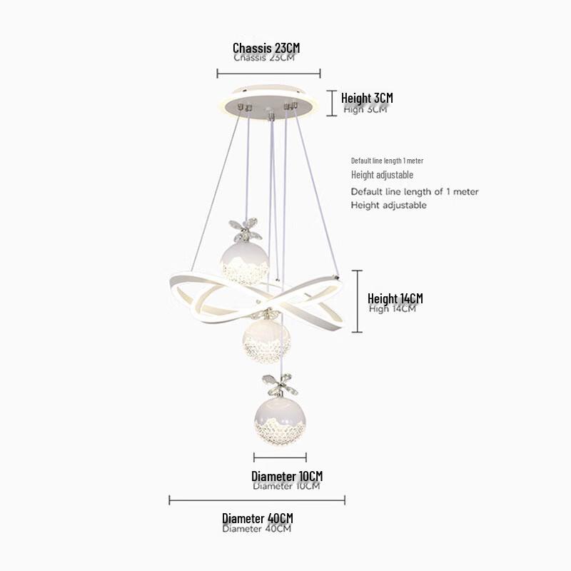 Línpàn Modern LED Crystal Pendant Light